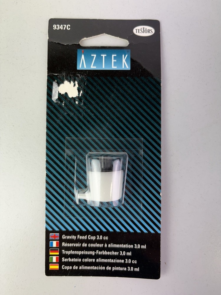 Testors Aztek 9347C Gravity Feed 3.0cc Paint Cup NOS