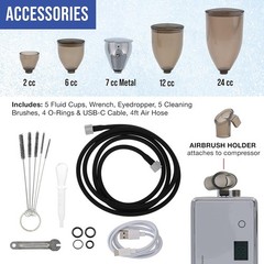 Cordless Airbrush Compressor Kit Master 20-36 PSI Portable