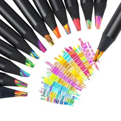 12 Colors Rainbow Pencils for Kids Adults, 24 Pack Rainbow Colored Pencil Art…
