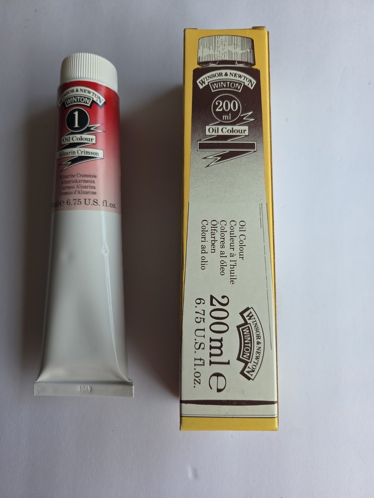 Alizarine Crims Winton Oil Color 200ml 6.75oz Tube soft 100% full in factory box