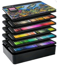 Master 150 Colored Pencil Mega Set, Soft Core Vibrant Colors Pro Premium Artist