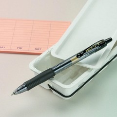 Gel Pen Refillable Retractable 1mm Bold Black Ink Pack of 12 Office Writing