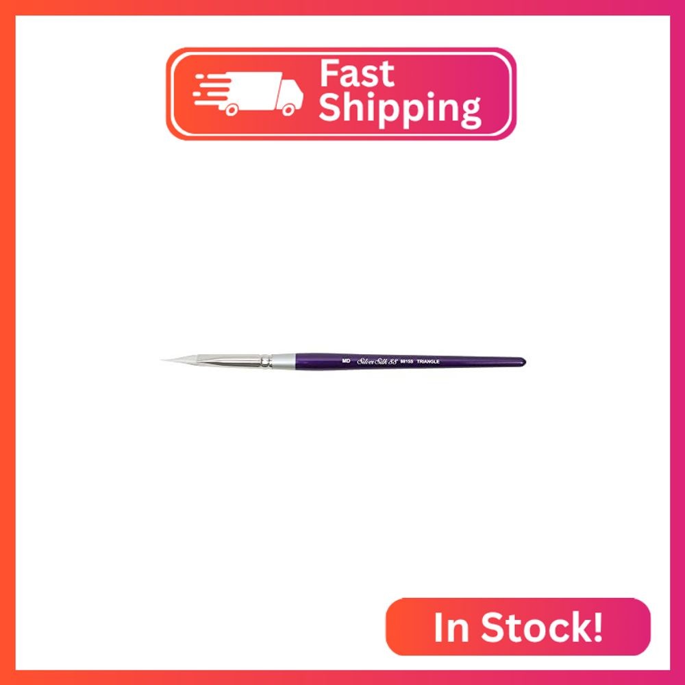 Silver Brush Limited 8815-MD Silver Silk 88 Triangle Paintbrush for Acrylic, Wat