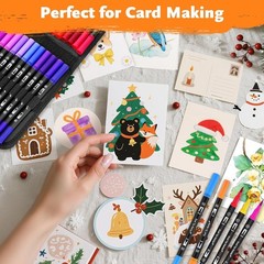 Comprehensive Art Supplies Kit: 128 Color Brush Markers for Creative Projects