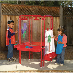 4WAPE Adjustable Metal Easel with Acrylic Panels for 4 Kids – Indoor/Outdoor