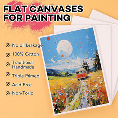 Small Canvases for Painting 5X7In, 96 Pack Mini Canvases for Painting Primed Aci