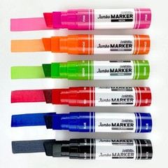 Jumbo Chisel-Tip Markers for Adults &Teens, Pack of 6