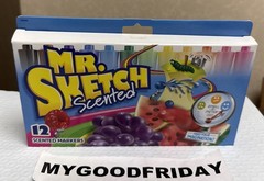 Mr. Sketch Scented Markers 1905069 Chisel Tip Assorted Colors 12 Pack