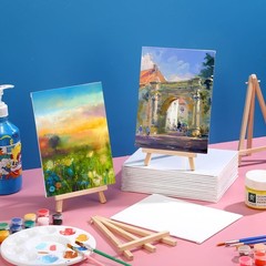 36 Pcs Mini Canvas and Easel Set for Painting, 6 x 8 Inch Canvas Panels with …