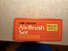 Vintage Badger Air Brush Set, Circa 1980 Accessories, Sealed, Model No 350 – NIB