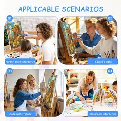 Lion Paint by Numbers Kit for Adults Beginners Acrylic Canvas Art Set