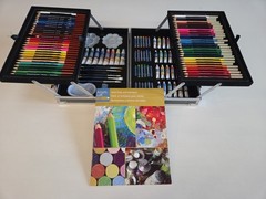 Artist’s Loft All-Media Art Set Barely Used Paint Pencils Brushes Metal Case