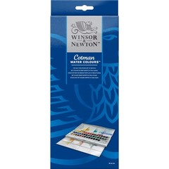 Winsor & Newton Cotman 1 Count (Pack of 1), Yellow, Green, Blue, Red, Purple