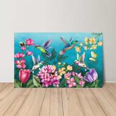 Briarwood Lane Spring Canvas Art 24×16 Springtime Hummingbirds For Spring Large
