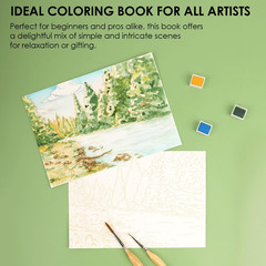 Watercolor Coloring , 15 Sheets A5 (8.3 X 5.8),Watercolor for Adults: Ignite Yo