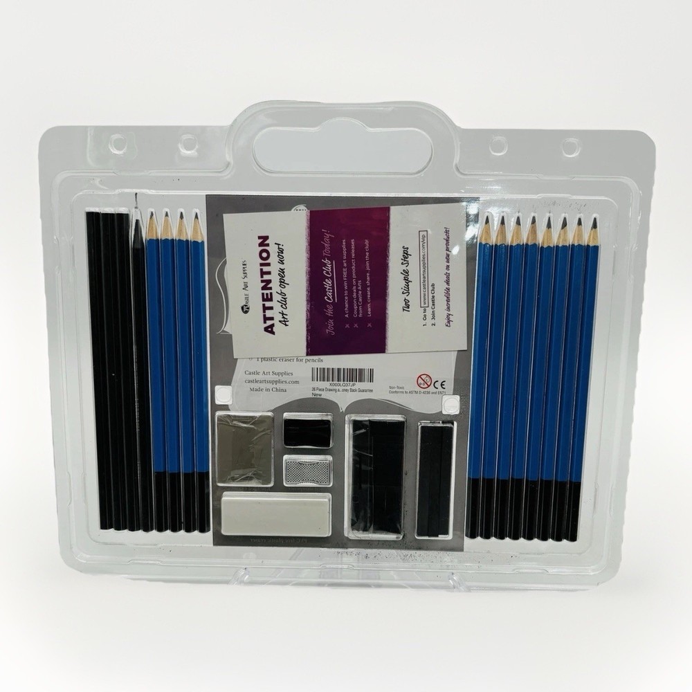 Castle Art Supplies 26 Piece Drawing and Sketching Pencil Set * New *