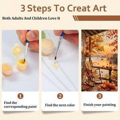 Fall Paint by Numbers Kit for Adults Autumn Landscape Adult Paint by Number …