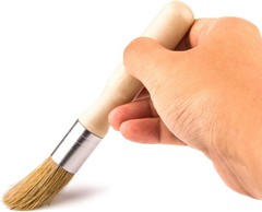 Glue Brush for Bookbinding, VENCINK Natural Bristle Wood Handle round Wax Paint