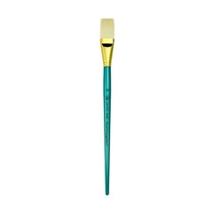 Royal Long Handle Flat Synthetic White Bristle Menta Brush-1, 2,4,6, 8, 10 or 12
