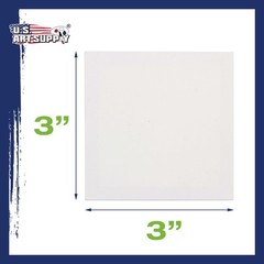 US Art Supply 3″ x 3″ Mini Professional Primed Stretched Canvas 72-Mini Canvases