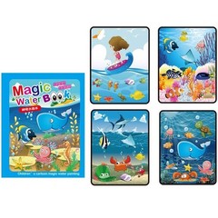 Magic Water Drawing Book & Pen Reusable Kids Painting Colouring Toy Gift