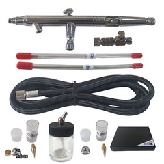 S622-SET Dual-Action Siphon Feed Airbrush Kit – 3-nozzle Pro Set