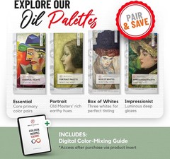 Portrait Palette by ZenART – Complete Oil Paint Set with 8 Earthy Colors & Blues