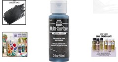 Versatile 2 Fl Oz Charcoal Black Metallic Paint for Indoor & Outdoor Creations