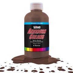 US Art Supply 8-Ounce Opaque Dark Brown Airbrush Paint