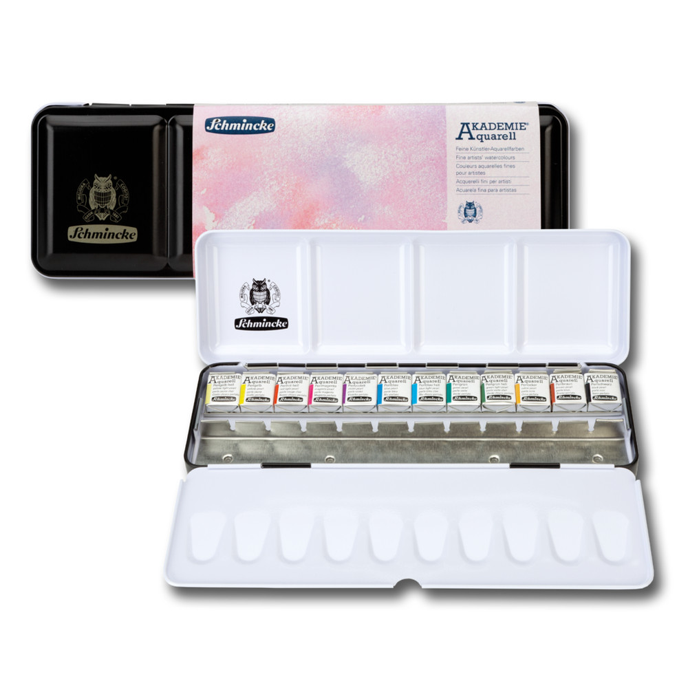 SCHMINCKE Akademie Watercolour Paint Set Christmas Ltd Edition ”pearl-metallic“