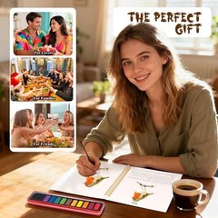 Watercolor Workbooks Coloring Book Beginner Friendly Without Palette Flowers