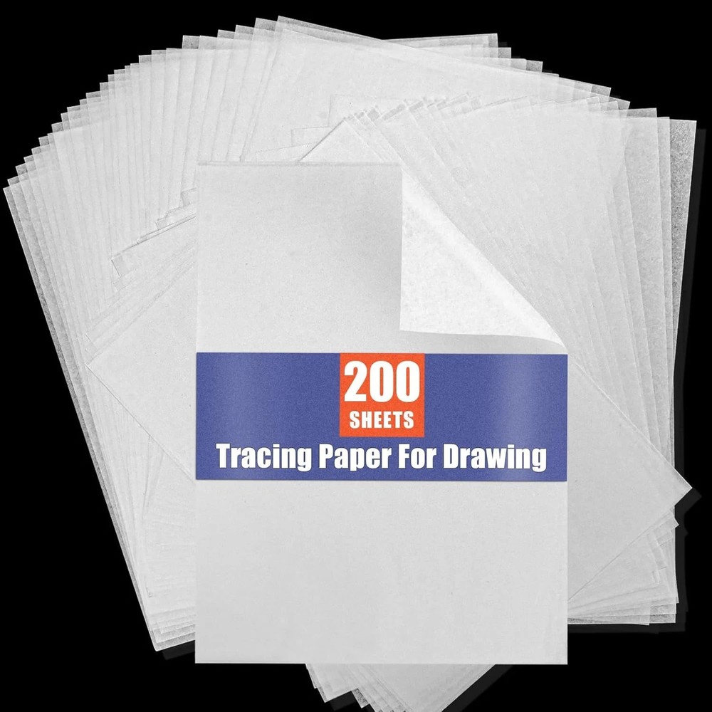 Tracing Paper for Drawing Trace Paper -200 Sheets White Translucent Traci