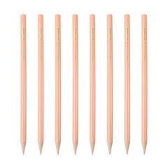 8PCS Colored Pencils Set Wooden Oil Based Colored Drawing Pencil Beige