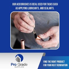 Pro Grade – Acid Brushes – 36 Count 3/8 Inch Boar Hair 36 Ea 3/8″, Black