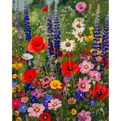 Wild Flowers Paint By Numbers Kit For Adults DIY Wall Art Decoration DIY Kit