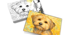 Coloring Cards – Dog Theme, 15 Sheets (5×7 Inches, 300gsm), Works with , Colo…