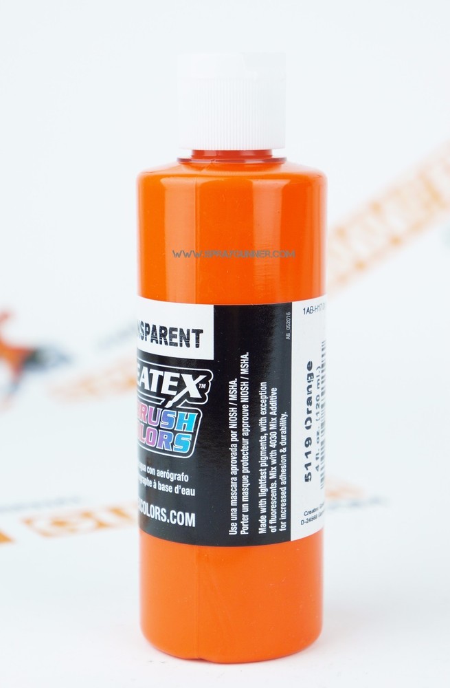Createx Airbrush Colors 5119 Transparent Orange 4oz. water-based paint