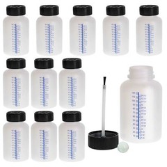12 Paint Touch-Up Bottles, 4.5 oz Fluid Capacity, Mixing Ball, Brush, Auto Paint