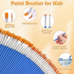 240-Piece Small Flat Tip Paint Brush Set, Fine Artist Brushes for Acrylic Oil