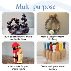 Small Wooden Balls 3/4 inch, Unfinished Round Birch Craft Balls | Woodpeckers