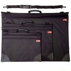 Jakar Art Folder Case Black Portfolio Water Resistant Double Zip Carry Strap Bag