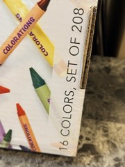COLORATIONS Regular Triangular Crayons 16 Colors Set of 208 Bulk Non-Toxic Art
