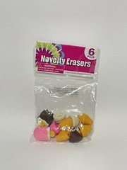 Pack of 6 Ice Cream Dipped & Cones Erasers, Novelty