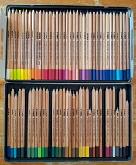 Lyra Aquarell watercolor pencil 72 piece set, used, missing 3