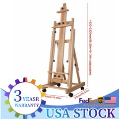 HeavyDuty Studio Artist Easel Large H-Frame Wood Painting Art Easel Standing !
