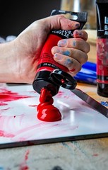 BASICS 6x118ml Fluorescent Acrylic Paint Set – High Pigment Quality for Art