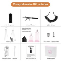 Portable Compressor Air Compressor Kit Cordless Paint Spray Gun Nail Art Tattoo