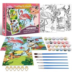 Paint By Numbers Kit For Kid and Adult, 3 Pack Pre Drawn Canvas, In… Fast Ship