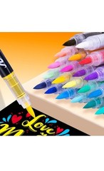 Vibrant 120-Color Brush Tip Acrylic Markers – Ideal for All Art Projects