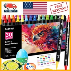 Quick-Drying 30 Colors Acrylic Paint Markers: Perfect for Every Artistic Medium